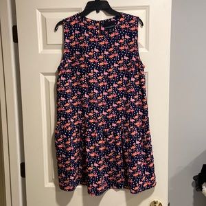 Cynthia Rowley flamingo and heart pattern dress